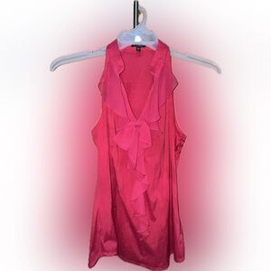 Express Pink Ruffle Sleeveless Blouse M